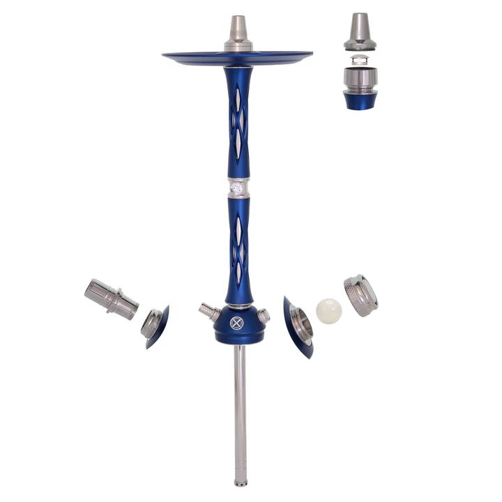 シーシャパイプ本体｜LE2【Deep Blue-silver】– BLADE HOOKAH – NEWEMO