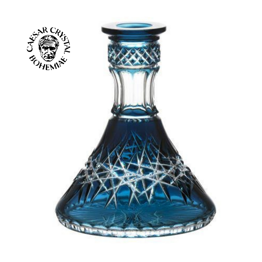 シーシャ ベースボトル｜Hookah base Deep Cut【Clear×Blue】– CAESAR CRYSTAL BOHEMIAE –  NEWEMO SHISHA