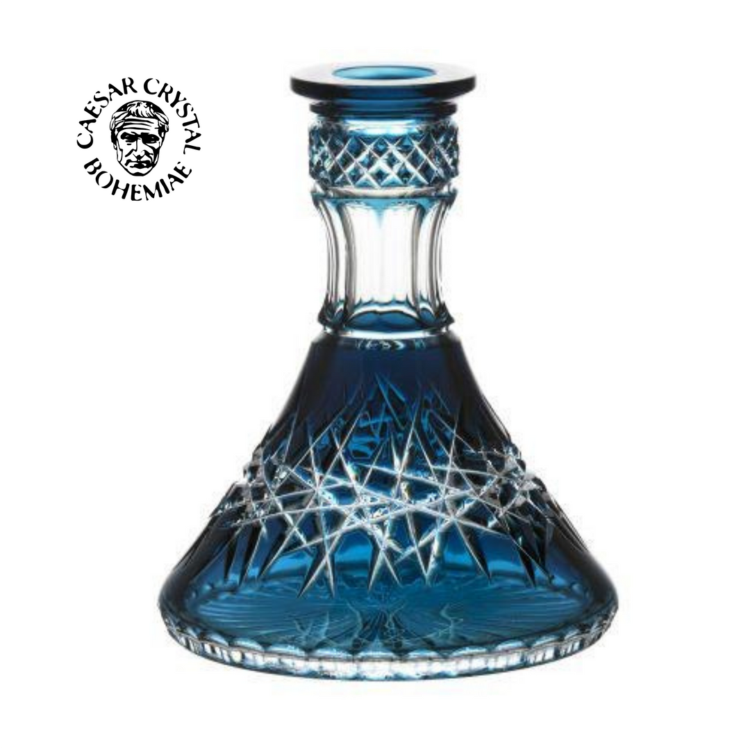 シーシャ ベースボトル｜Hookah base Deep Cut【Clear×Blue】– CAESAR CRYSTAL BOHEMIAE –  NEWEMO SHISHA