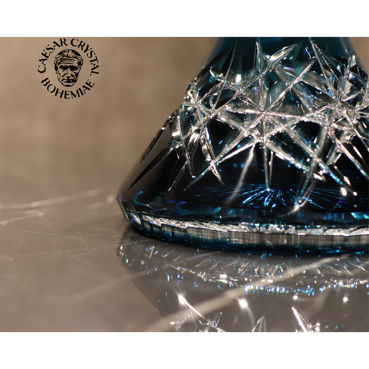 CAESAR　crystal　BOHEMIAN　crystalガラスバケット シーシャ ベースボトル｜Hookah base Deep Cut【Clear×Blue】– CAESAR