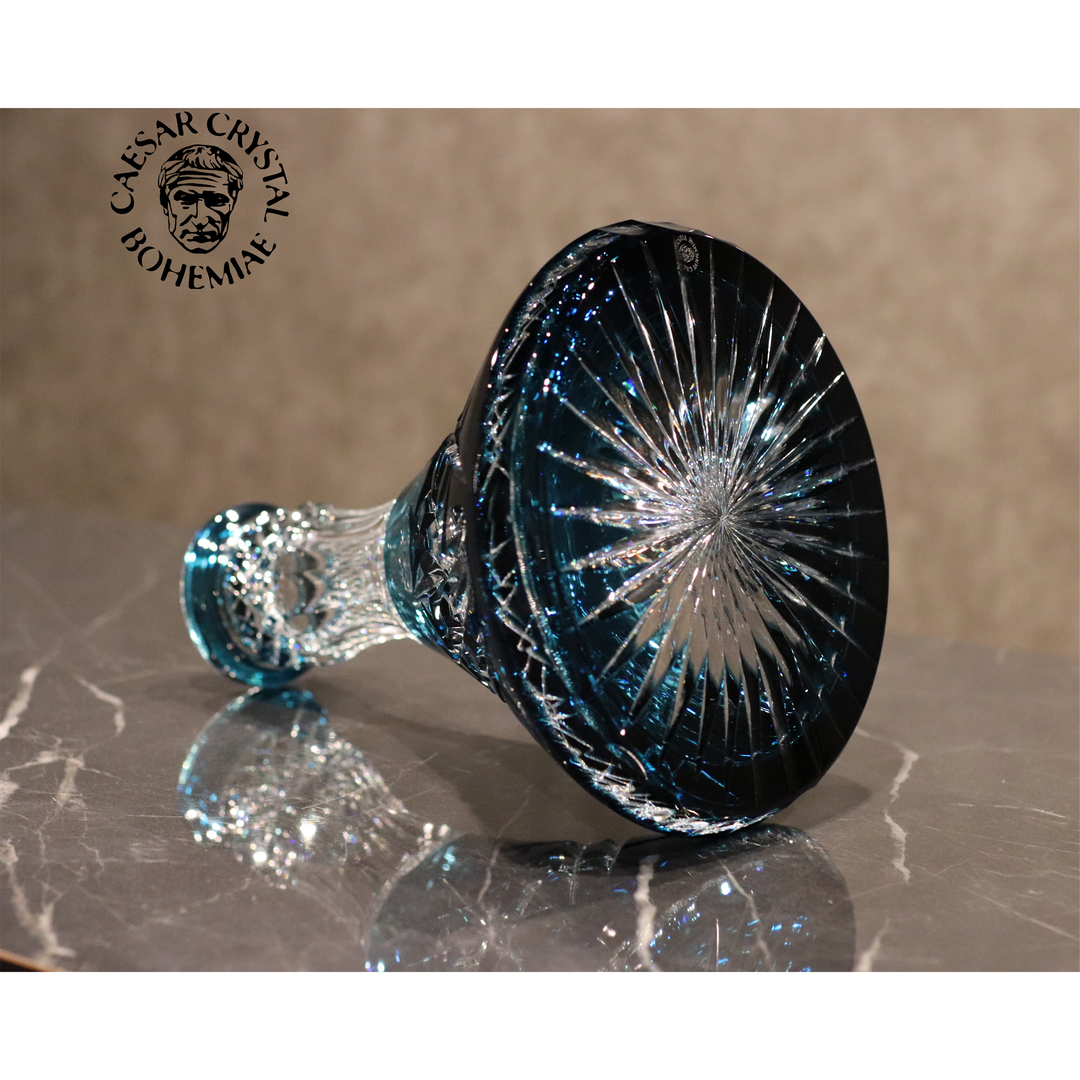 シーシャ ベースボトル｜Hookah base Deep Cut【Clear×Blue】– CAESAR CRYSTAL BOHEMIAE –  NEWEMO SHISHA