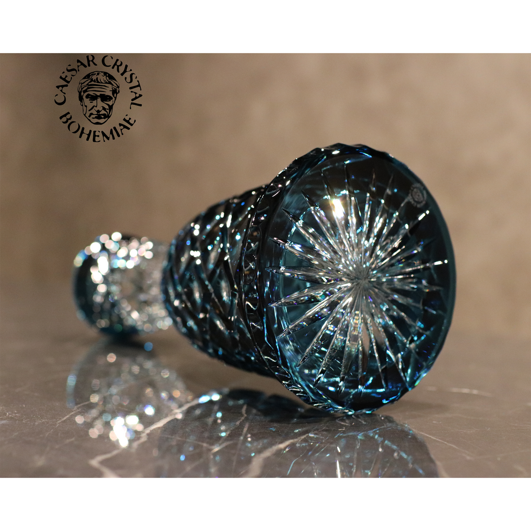 希少！新品・未使用品！シーザー ボヘミア クリスタル 花瓶 アズール 希少！新品・未使用品！シーザー ボヘミア クリスタル 花瓶